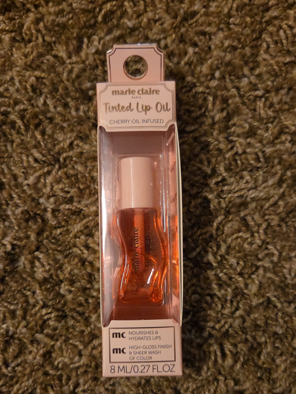Marie Claire Cherry Tinted Lip Oil - Sheer Pink Gloss